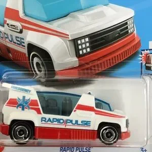 Hot Wheels 2022 HW Rapid Response Red Ambulance - 5/10 In Series, Mint Condition, 6x6x4 Inches